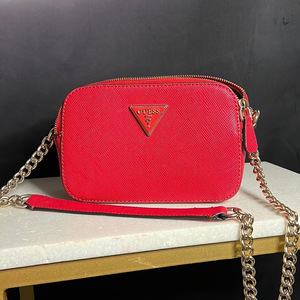 Guess red cross body bag